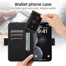 Load image into Gallery viewer, Casekis Leather Wallet Phone Case compatible with MagSafe Black
