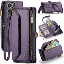 Load image into Gallery viewer, Casekis Cardholer Zipper Wallet Crossbody Phone Case Purple
