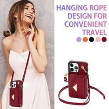 Load image into Gallery viewer, Casekis Multi-Slot Crossbody Fashion Phone Case Red
