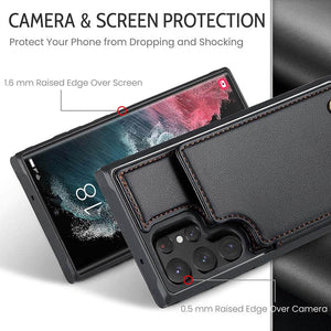 Casekis RFID Cardholder Wallet Phone Case For Galaxy S22 Ultra