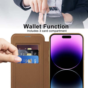 Casekis RFID Cardholder MagSafe Phone Case Brown