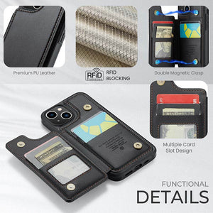 Casekis RFID Cardholder Wallet Phone Case For iPhone 13