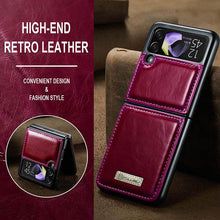 Load image into Gallery viewer, CASEKIS Galaxy Z Flip 4 5G Luxury Flip Leather Phone Case
