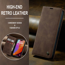 Load image into Gallery viewer, Casekis Retro Wallet Case For iPhone 15 Pro
