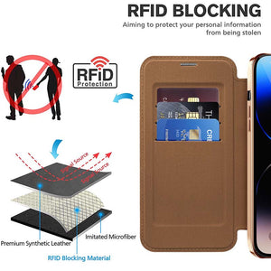 Casekis RFID Cardholder MagSafe Phone Case Brown