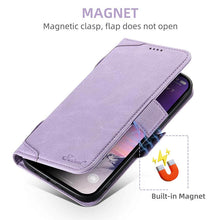 Load image into Gallery viewer, Casekis Leather Wallet Phone Case compatible with MagSafe Purple
