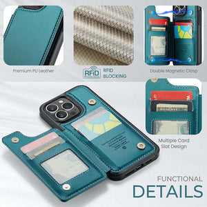 Casekis RFID Cardholder Wallet Phone Case Green