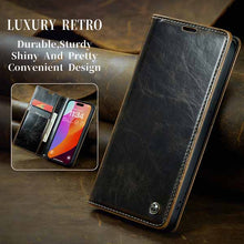 Load image into Gallery viewer, CASEKIS Luxury Flip Leather Phone Case for iPhone 15 Pro Max
