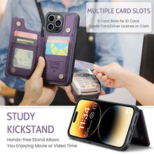 Load image into Gallery viewer, Casekis RFID Cardholder Wallet Phone Case Purple
