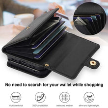 Load image into Gallery viewer, Casekis Moto Razr 40 Ultra Cardholder Crossbody Leather Phone Case Black
