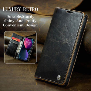 CASEKIS Luxury Flip Leather Phone Case for iPhone 13