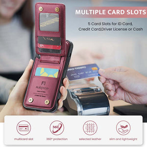 Casekis Flip Card Holder Phone Case Red