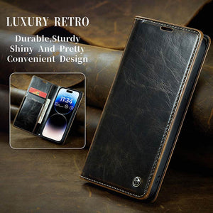 CASEKIS Luxury Flip Leather Phone Case for iPhone 14 Pro Max