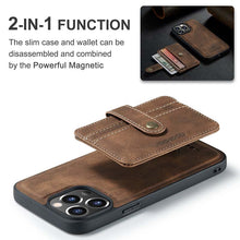 Load image into Gallery viewer, Casekis Leather Magnetic RFID Wallet Phone Case Brown

