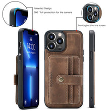 Load image into Gallery viewer, Casekis Leather Magnetic RFID Wallet Phone Case Brown
