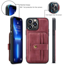 Load image into Gallery viewer, Casekis Leather Magnetic RFID Wallet Phone Case Red
