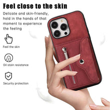 Load image into Gallery viewer, Casekis Accordion Cardholder RFID Zipper Phone Case Red
