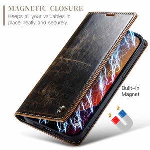 CASEKIS Luxury Flip Leather Phone Case for iPhone 15 Pro Max