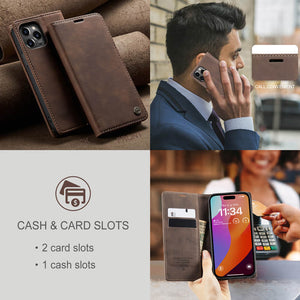 Casekis Retro Wallet Case For iPhone 15 Pro