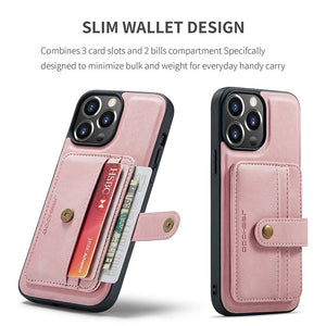 Casekis Leather Magnetic RFID Wallet Phone Case Pink