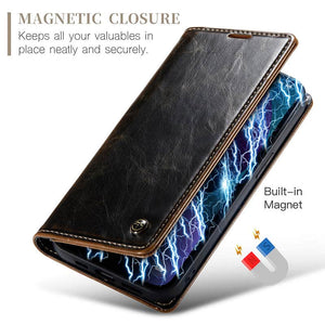 CASEKIS Luxury Flip Leather Phone Case for iPhone 13