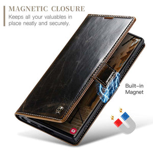 CASEKIS Luxury Flip Leather Phone Case for Galaxy S23 Ultra 5G