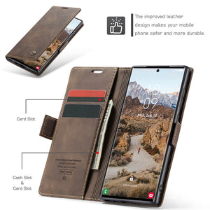 Casekis Retro Wallet Case For Galaxy S24 Ultra 5G