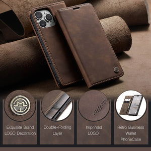 Casekis Retro Wallet Case For iPhone 16 Pro Max