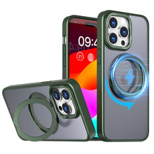 Load image into Gallery viewer, Casekis Anti-shock Magsafe Stand Phone Case Green
