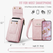 Load image into Gallery viewer, Casekis Crossbody RFID Zipper Phone Bag Pink
