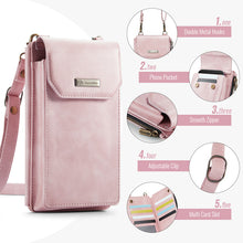 Load image into Gallery viewer, Casekis Crossbody RFID Zipper Phone Bag Pink
