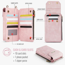 Lade das Bild in den Galerie-Viewer, Casekis Crossbody RFID Zipper Phone Bag Pink
