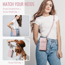 Load image into Gallery viewer, Casekis Crossbody RFID Zipper Phone Bag Pink
