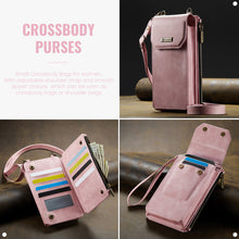 Lade das Bild in den Galerie-Viewer, Casekis Crossbody RFID Zipper Phone Bag Pink
