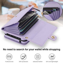 Load image into Gallery viewer, Casekis Moto Razr 40 Cardholder Crossbody Leather Phone Case Purple
