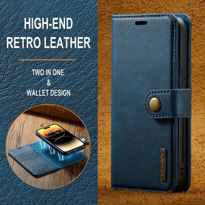 Casekis Detachable Leather Wallet Phone Case Blue