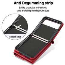 Load image into Gallery viewer, Casekis Moto Razr 40 Cardholder Crossbody Leather Phone Case Red
