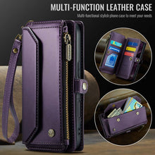 Lade das Bild in den Galerie-Viewer, Casekis Cardholer Zipper Wallet Crossbody Phone Case Purple
