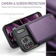 Load image into Gallery viewer, Casekis RFID Cardholder Wallet Phone Case Purple
