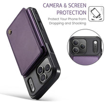 Load image into Gallery viewer, Casekis RFID Cardholder Wallet Phone Case Purple
