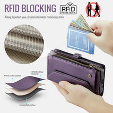 Lade das Bild in den Galerie-Viewer, Casekis Cardholer Zipper Wallet Crossbody Phone Case Purple
