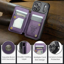 Load image into Gallery viewer, Casekis RFID Cardholder Wallet Phone Case Purple
