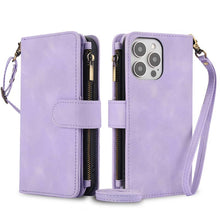 Load image into Gallery viewer, Casekis Crossbody 9 Card Holder Phone Case Purple
