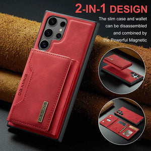 Casekis Magnetic Wallet Detachable Phone Case Red