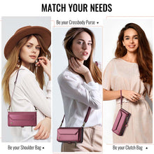 Lade das Bild in den Galerie-Viewer, Casekis Cardholer Zipper Wallet Crossbody Phone Case Red

