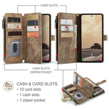 Load image into Gallery viewer, Casekis Leather Zipper Phone Case Brown
