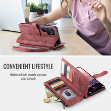 Lade das Bild in den Galerie-Viewer, Casekis Leather Zipper Phone Case Red
