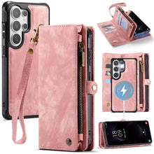 Lade das Bild in den Galerie-Viewer, Casekis Wrist Strap Zipper Wallet Phone Case Pink
