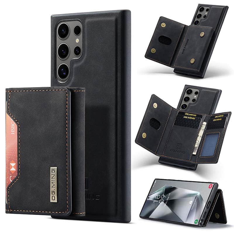Casekis Magnetic Wallet Detachable Phone Case Black