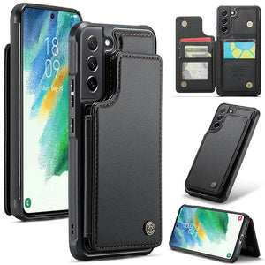 Casekis RFID Cardholder Wallet Phone Case For Galaxy S21 FE 5G